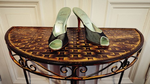 Christian louboutin mesh mules - louboutin,